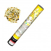 Пневмохлопушка 30 см, прямоугольники золото и серебро - Купить конфетти в Астрахани | серпантин - хлопушки